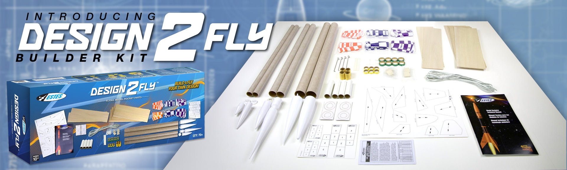 Estes Design2Fly Builder Kit - Custom Model Rocket Kit