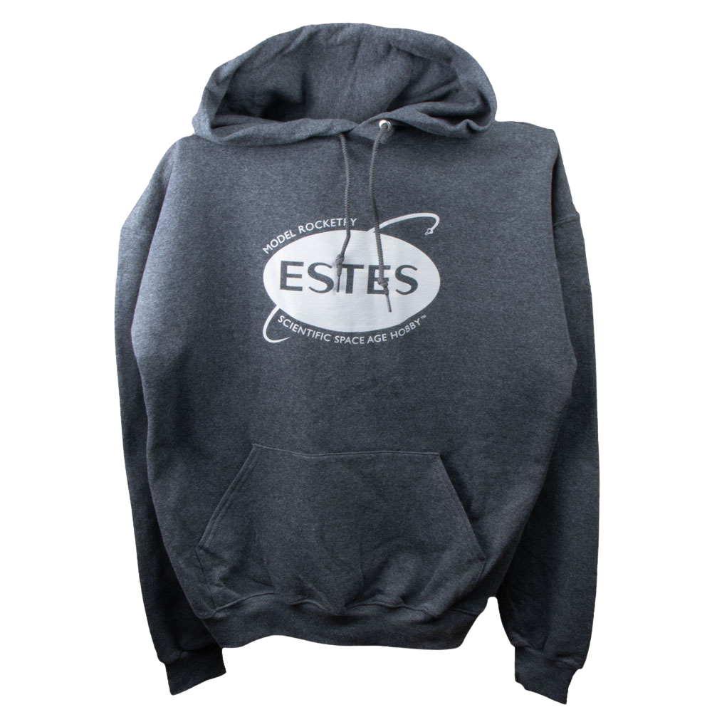 Estes Rockets Hooded Sweatshirt - Black Heather