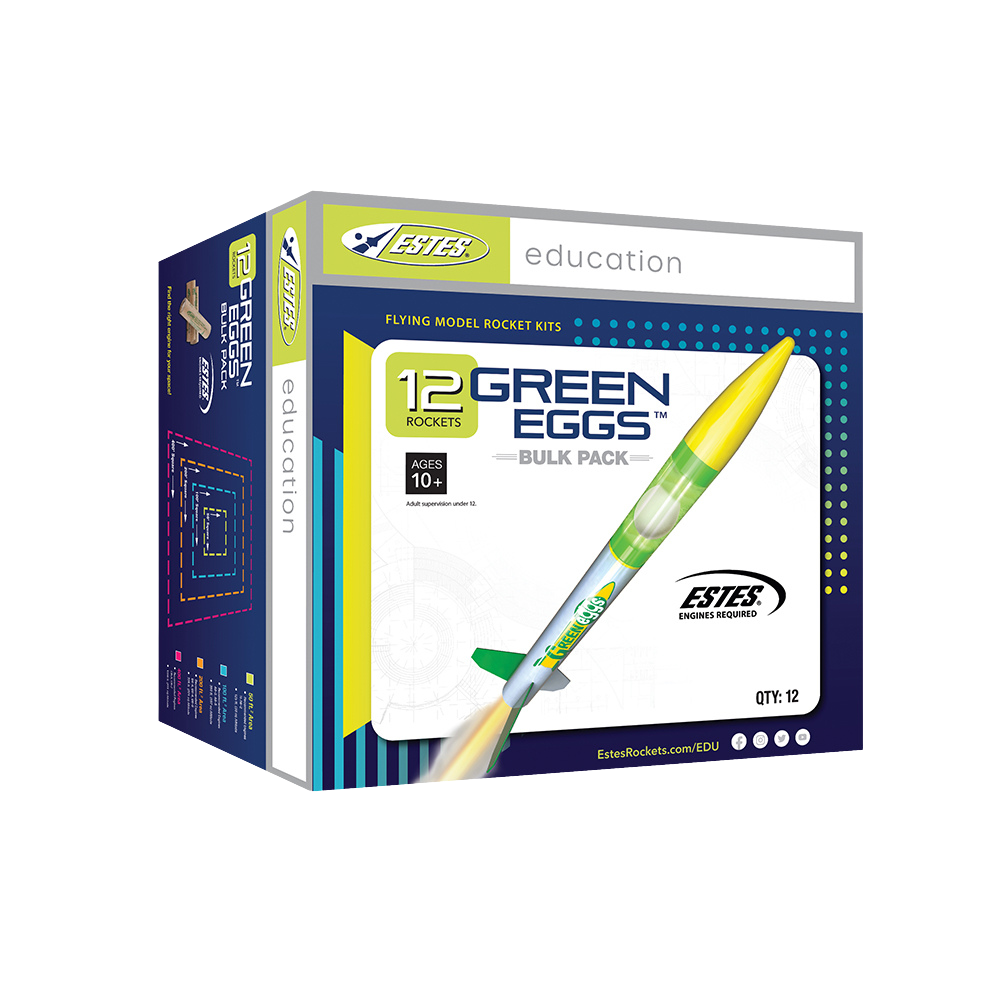 Estes Green Eggs Bulk Pack of Payloader Model Rockets