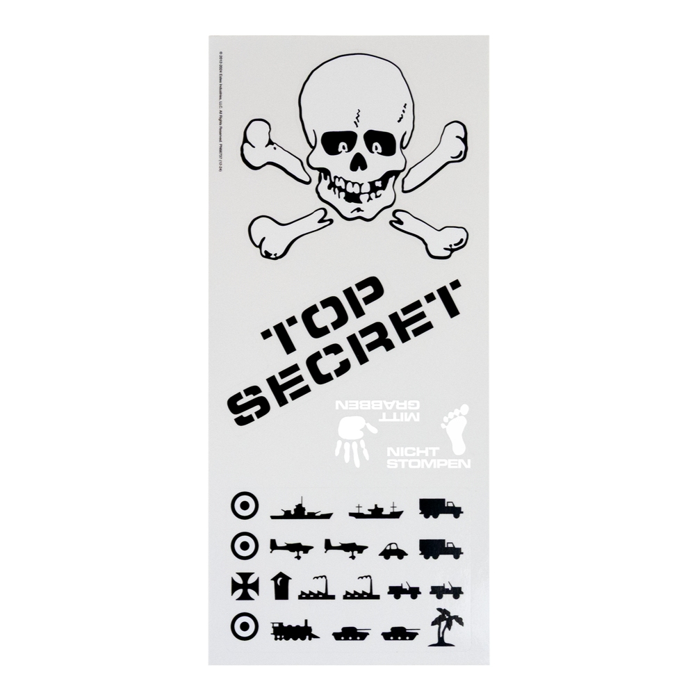 Estes Mega Der Red Max UV Vinyl Decal Sheet