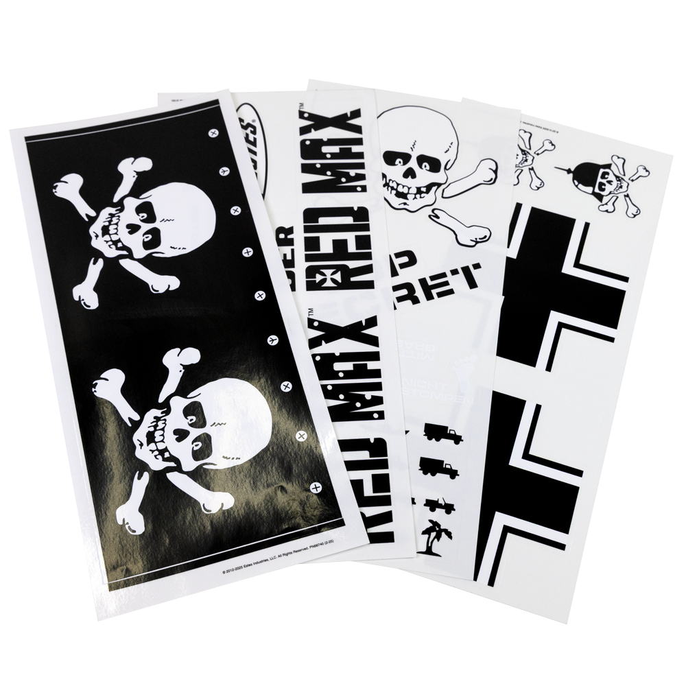 Estes Mega Der Red Max Model Rocket UV Vinyl Decal Sheets