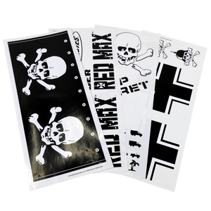 Estes Mega Der Red Max Model Rocket UV Vinyl Decal Sheets