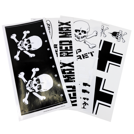 Estes Mega Der Red Max Model Rocket UV Vinyl Decal Sheets