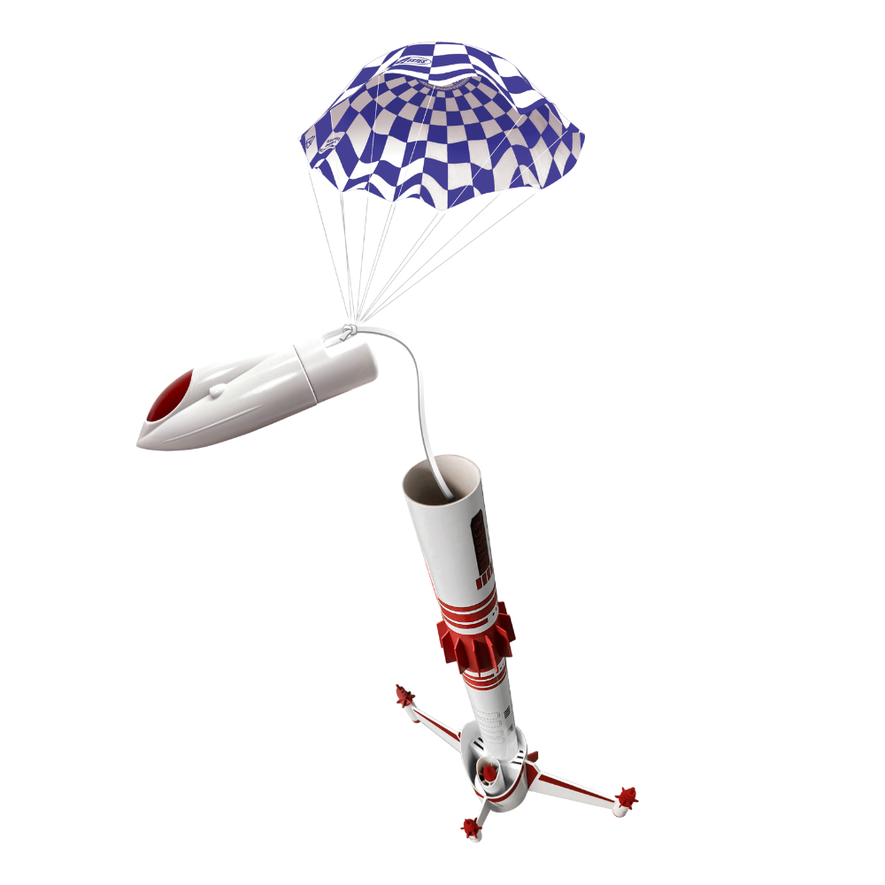 Estes Odyssey Model Rocket Parachute Recovery