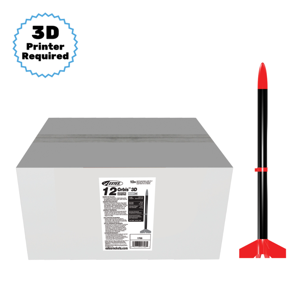 Estes Orbis 3D Printed Flying Model Rockets Bulk Pack Kit