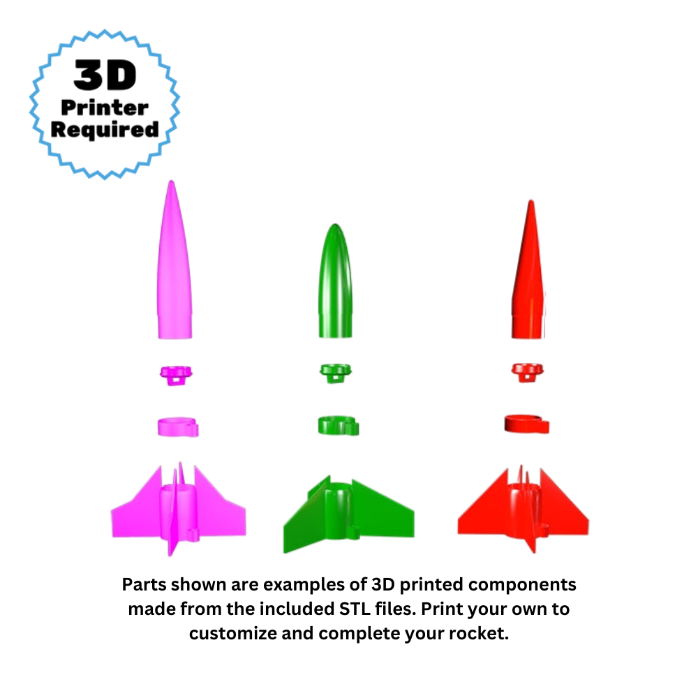 Estes Orbis 3D Printed Flying Model Rockets Bulk Pack - 3D Printed Parts