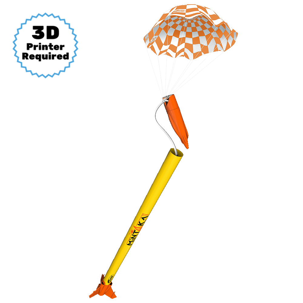 Estes Mintaka 3D Printed Model Rocket Parachute Recovery