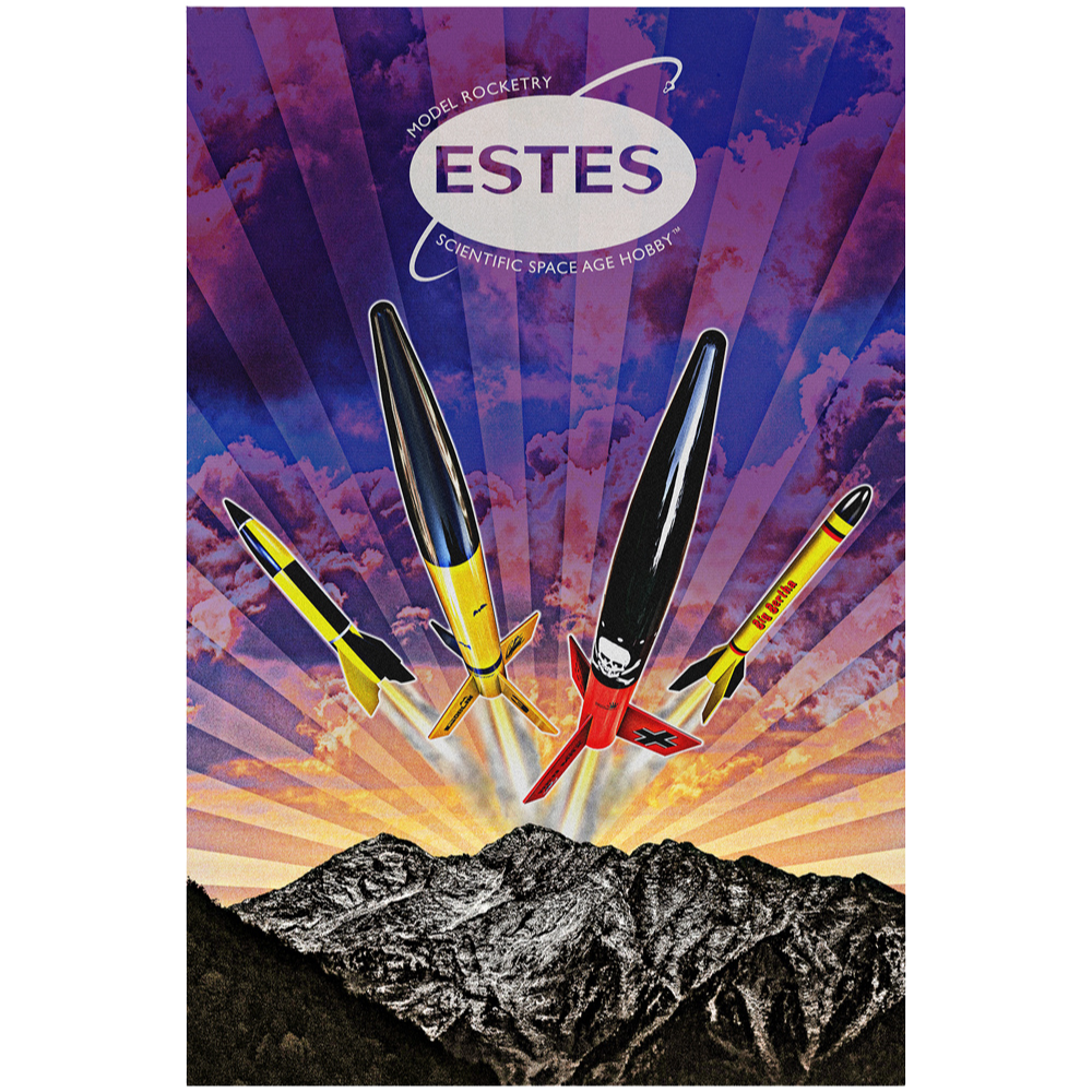 Estes Rockets Vintage Poster - Model Rocketry Collectible 