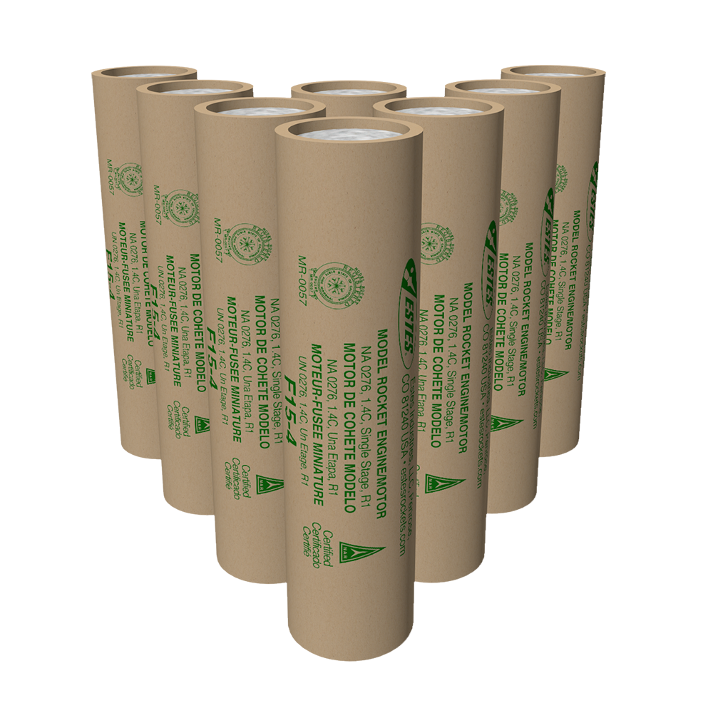 Bulk Rockets F15-4 Engine Bulk Pack - 8-Pack 29mm Rocket Engines | Estes Rockets