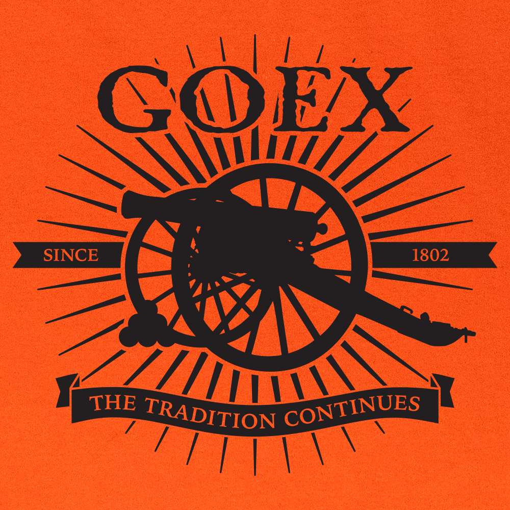 GOEX Cannon T Shirt Blaze Orange Front Detail 