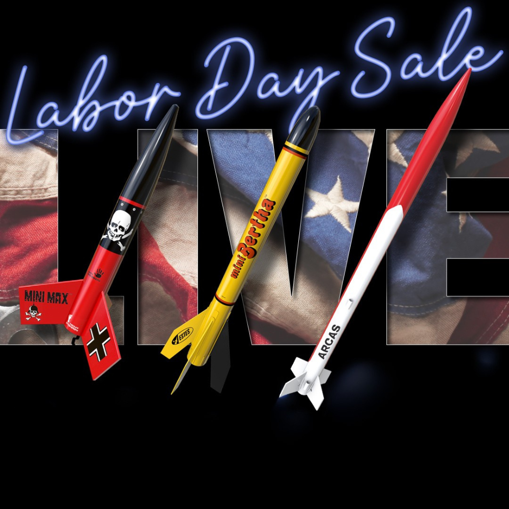Estes Rockets Labor Day Sale Banner