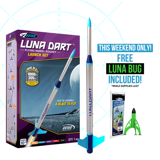 Estes Luna Dart Launch Set with FREE Luna Bug Model Rocket