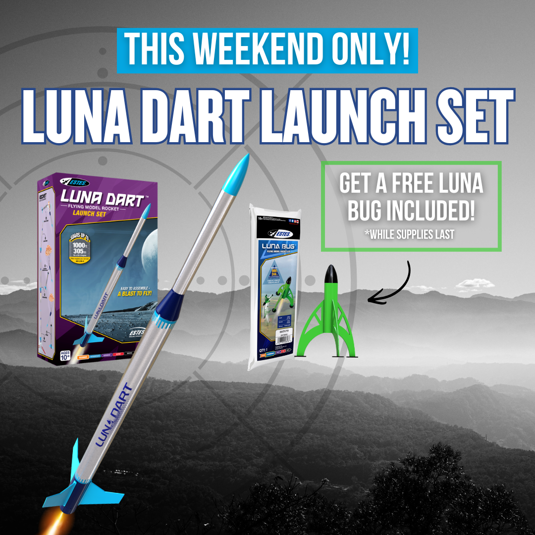Estes Luna Dart Launch Set with Free Luna Bug Model Rocket