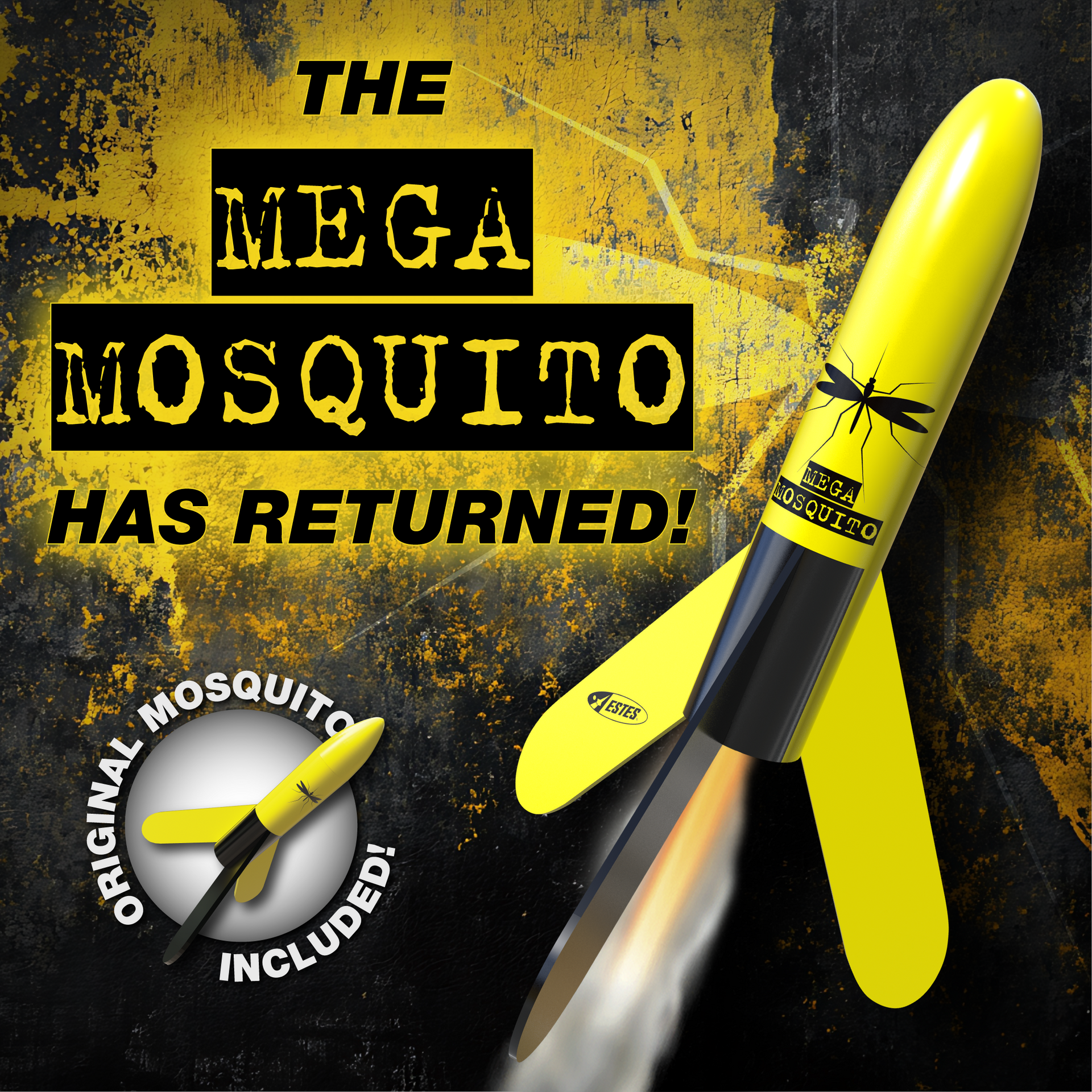 Estes Mega Mosquito Limited Edition Model Rocket with Original Mosquito Included