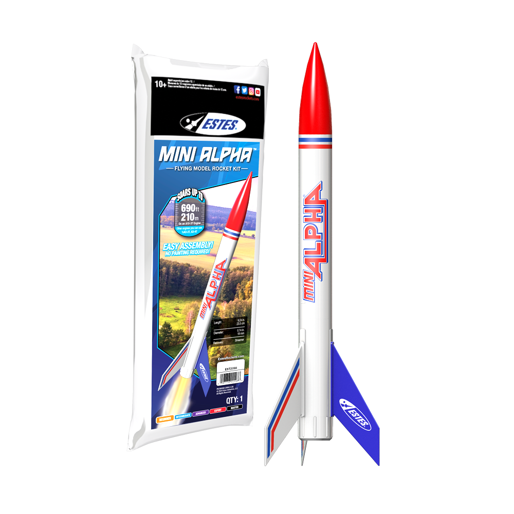 Mini Rocets Mini Alpha - Beginner Model Rocket Kit | Estes Rockets