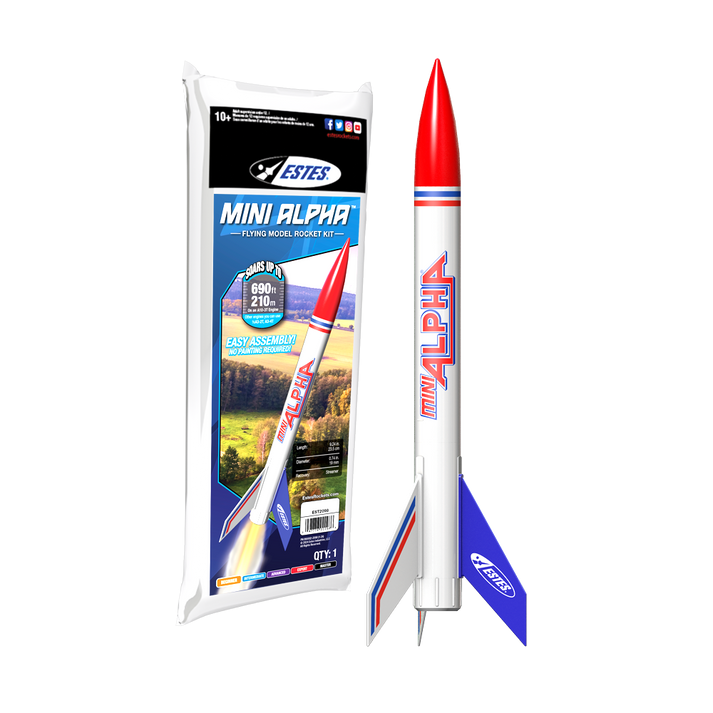 Rocket Micro Mini Mini Alpha - Beginner Model Rocket Kit | Estes Rockets
