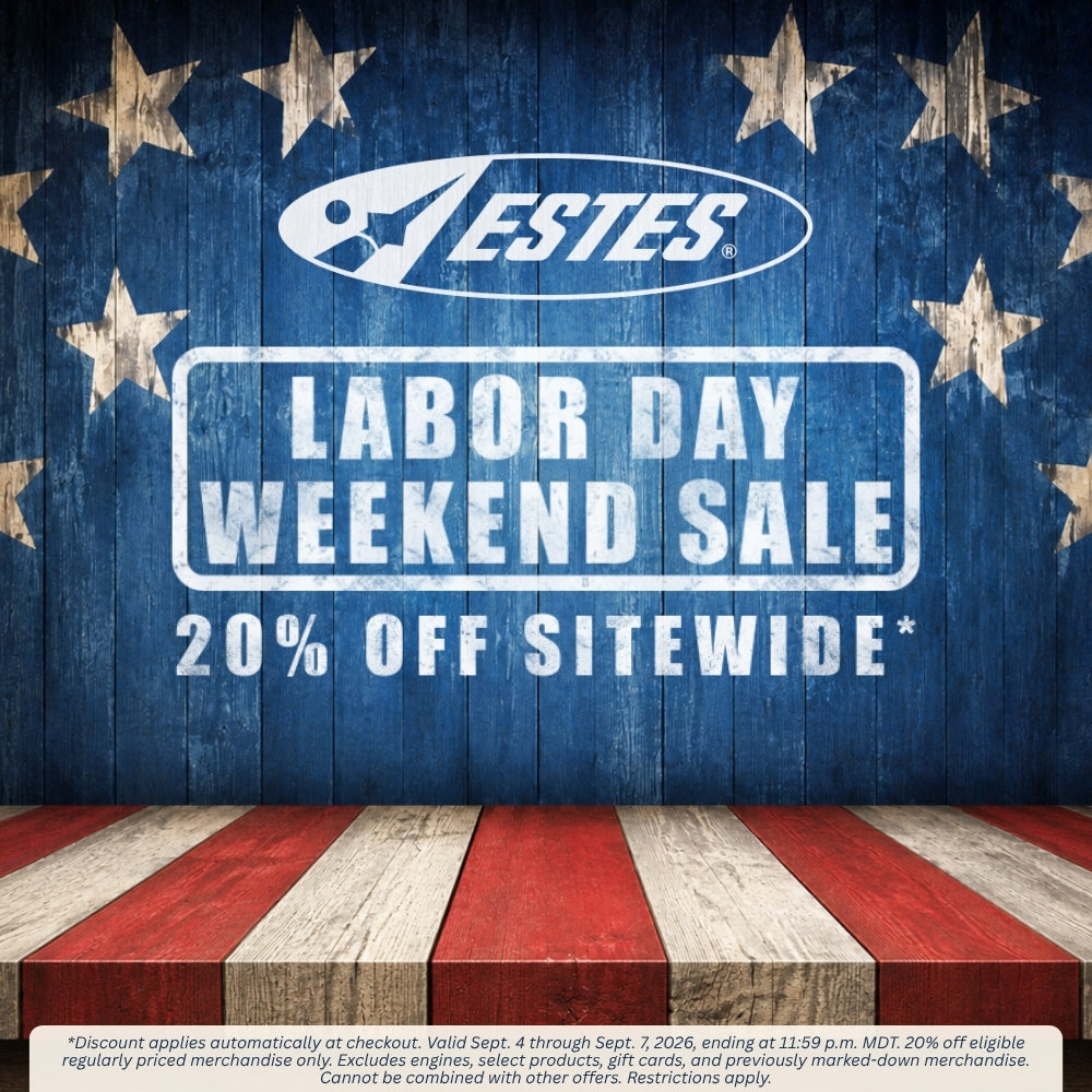 Estes Rockets Labor Day Sale - Save 20% Off Sitewide on Eligible Items, Some Exclusions Apply