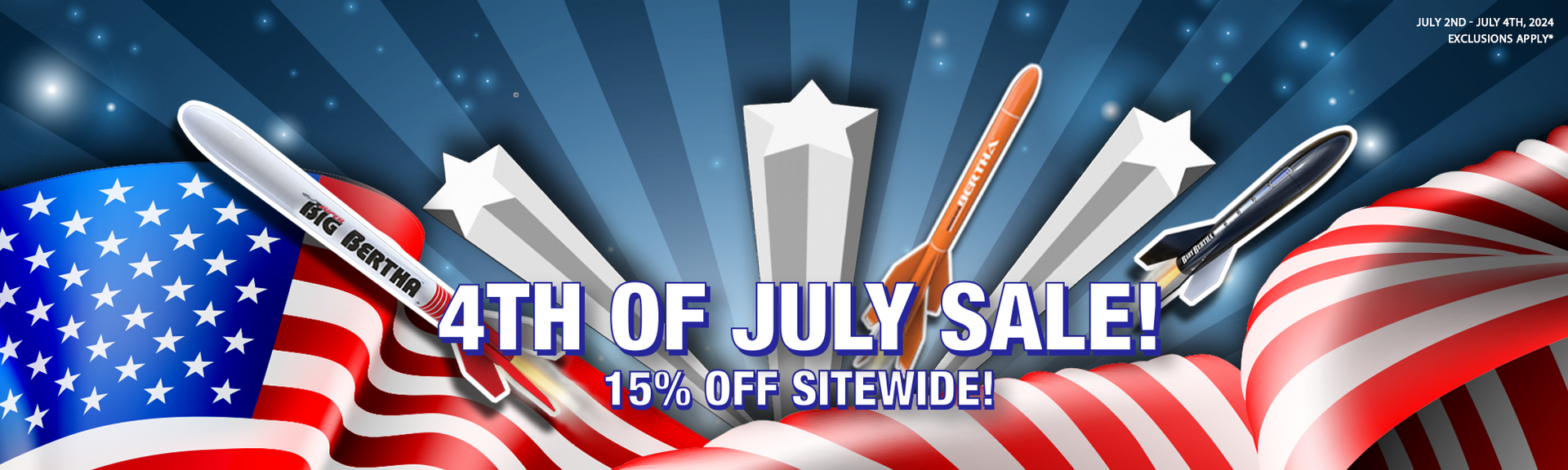 Fourth of July Sale Banner - desktop