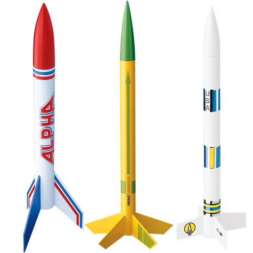 Estes AVG Rocket Bulk Pack – 12 Model Rocket Kits, 8 Intermediate + 4 Beginner