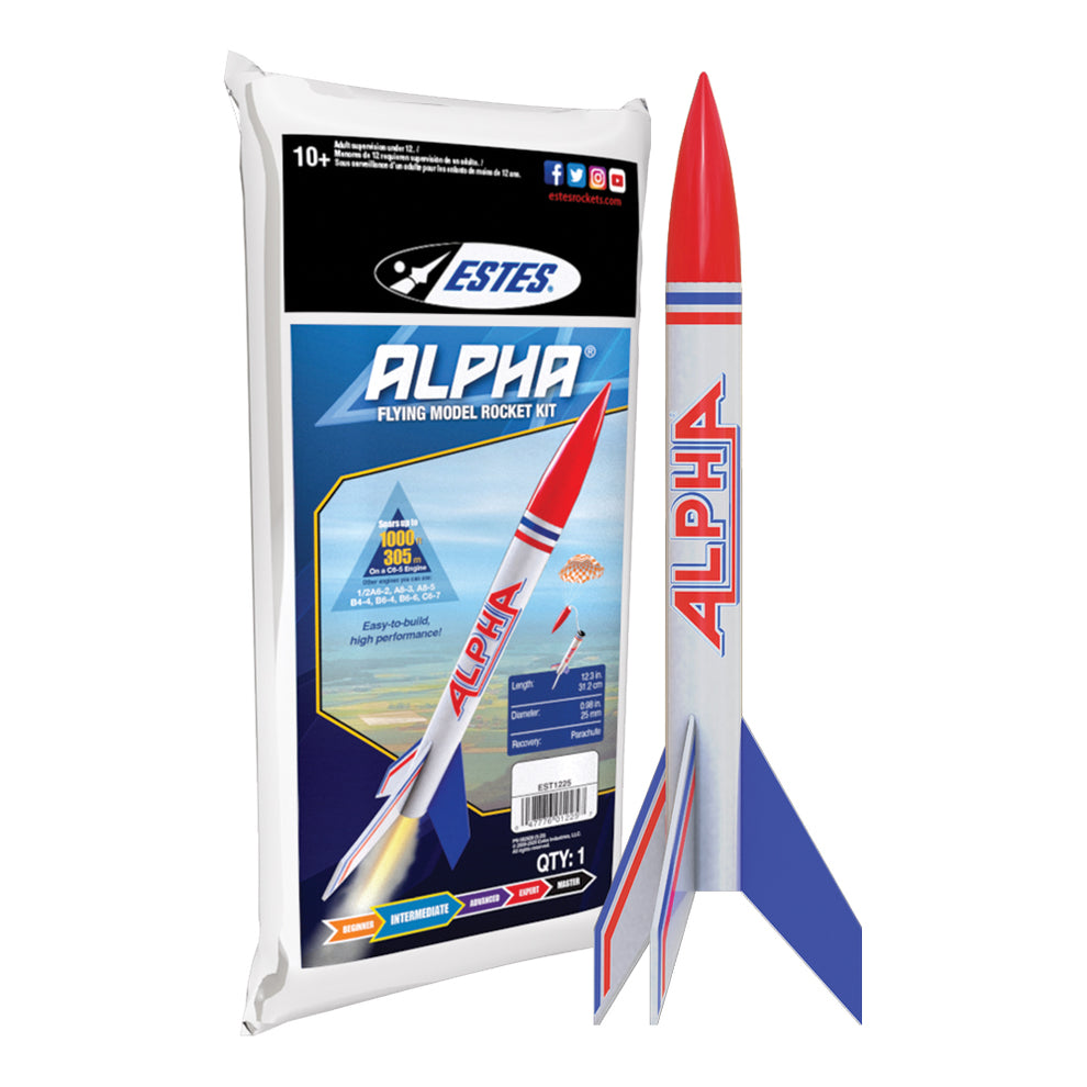 Estes Model Rockets History Estes Alpha® Rocket - Classic Beginner Model for High-Altitude Flights ...