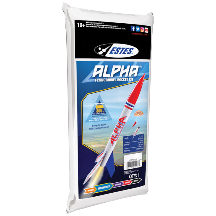 Estes Water Rockets Estes Alpha® Rocket - Classic Beginner Model for High-Altitude Flights ...