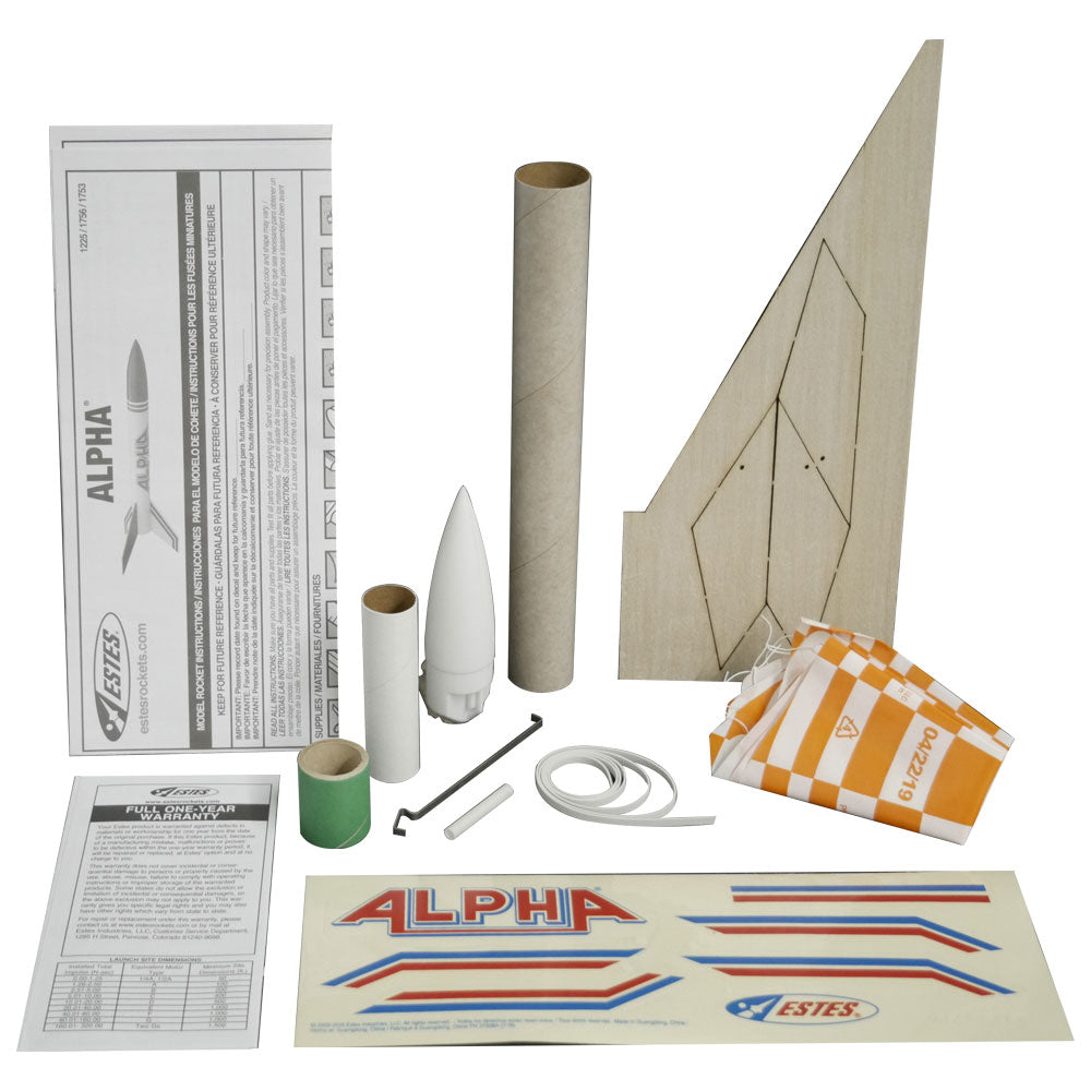 Estes Nasa Model Rockets Estes Alpha® Rocket - Classic Beginner Model for High-Altitude Flights ...