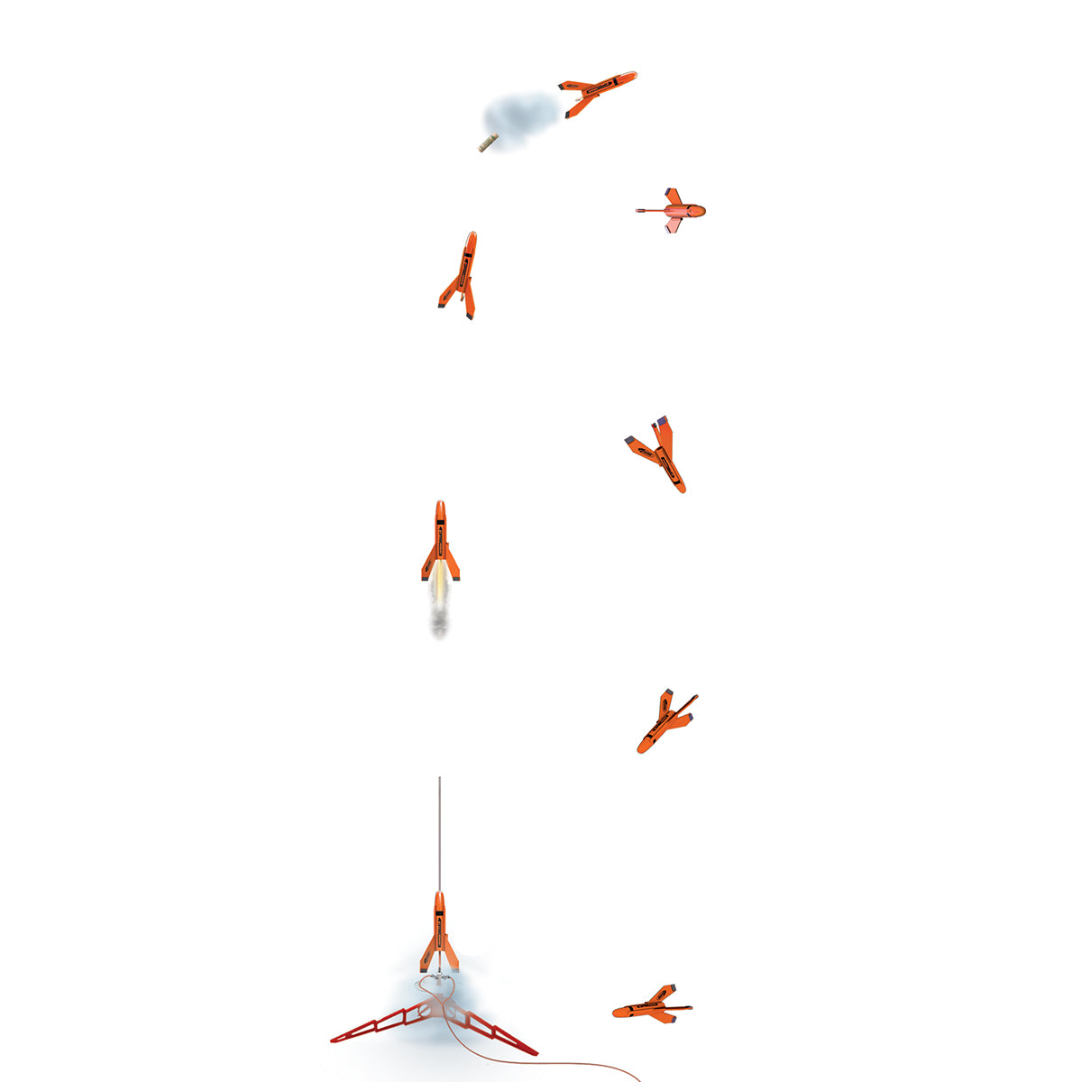Bullet Shots Rockets Orange Bullet Estes Rocket - Estes Rockets