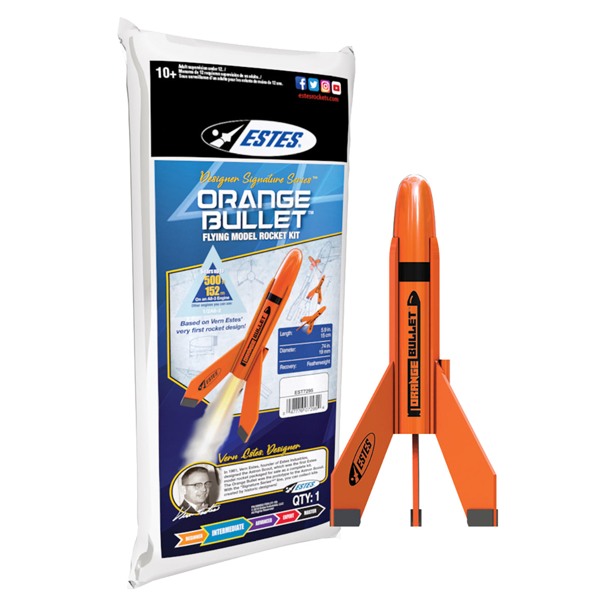 Orenge Roket Orange Bullet Estes Rocket - Estes Rockets