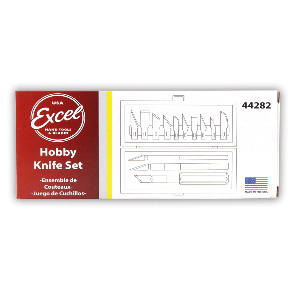 Excel 44282 Sharp Hobby Knife Set Wooden Box