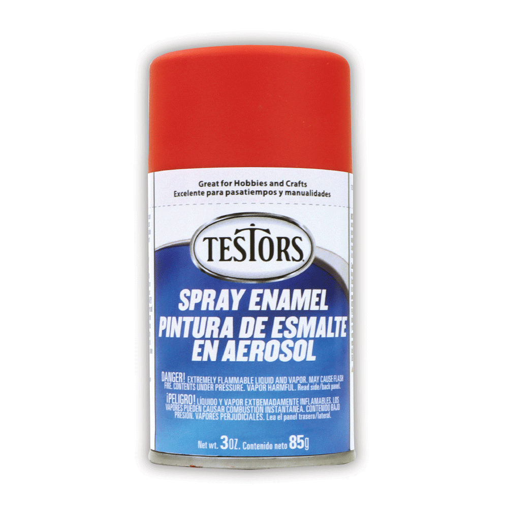 Testors Flat Enamel Spray - Red - 3 oz