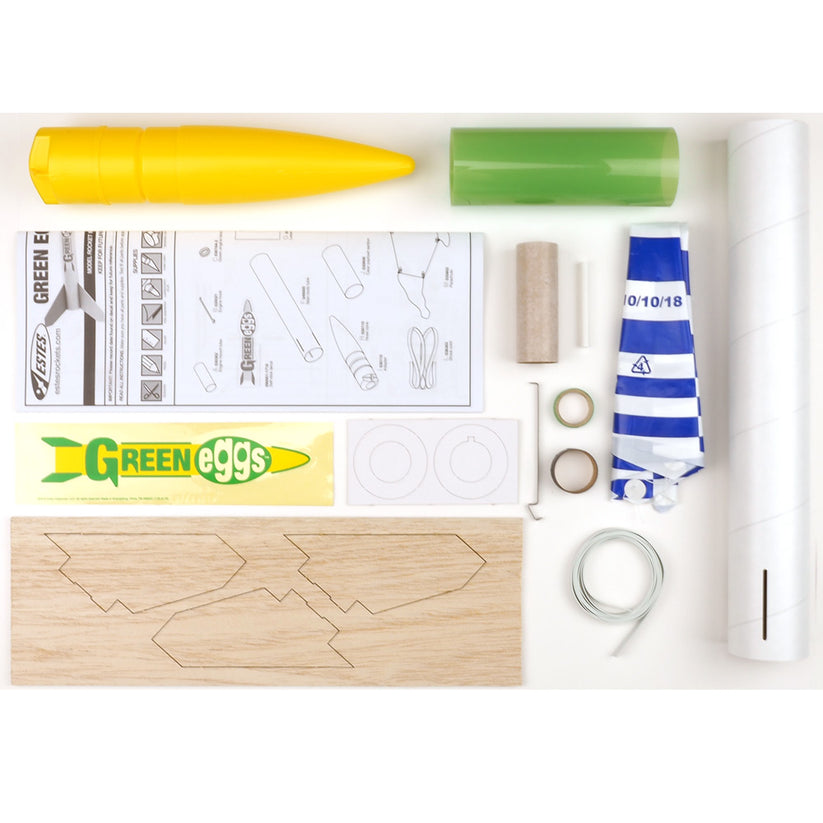 Green Eggs™ Model Rocket - Egg Loft Payload Rocket Kit | Estes Rockets